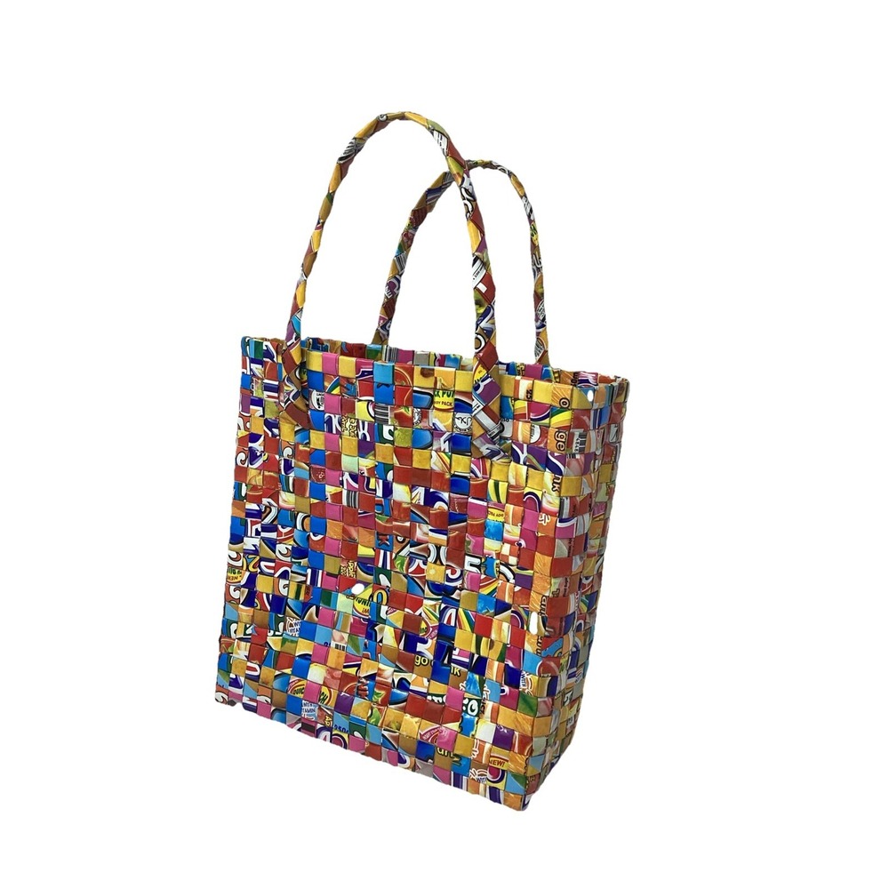 Vintage Unique Candy Wrapper Colorful Medium Tote 9 1/2 X 9 X 3